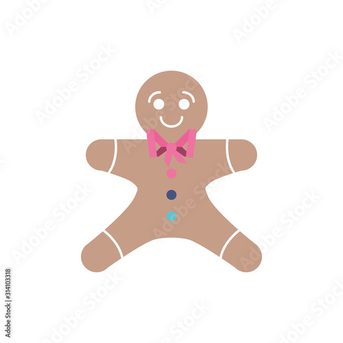 Merry christmas gingerbread cartoon vector design