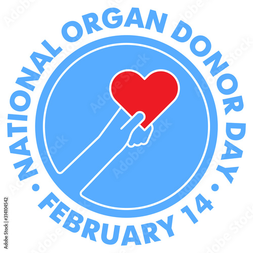 National organ donor day vector illustration