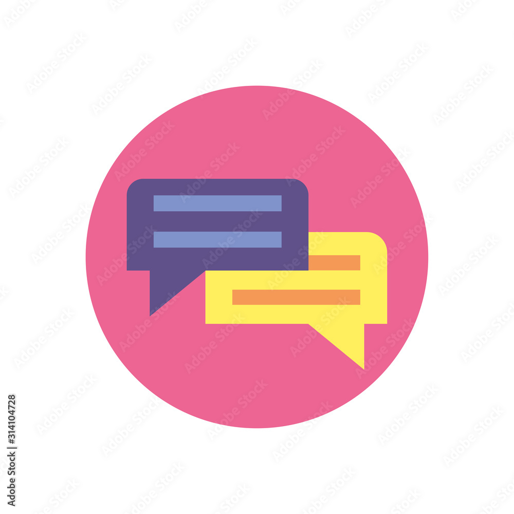 Isolated communication bubbles vector design Isolated communication bubbles vector design