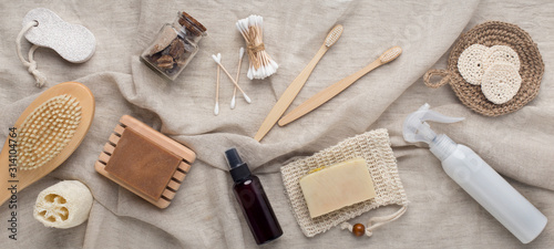 Eco natural bamboo Bathroom accessories, handmade soap