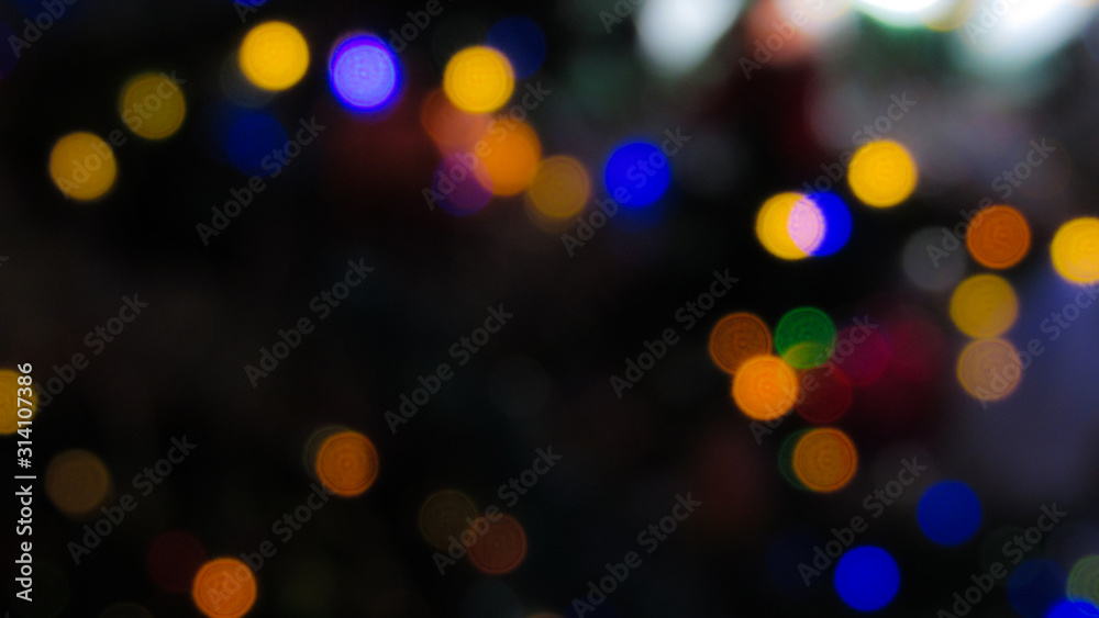 blurred christmas garlands. abstract background