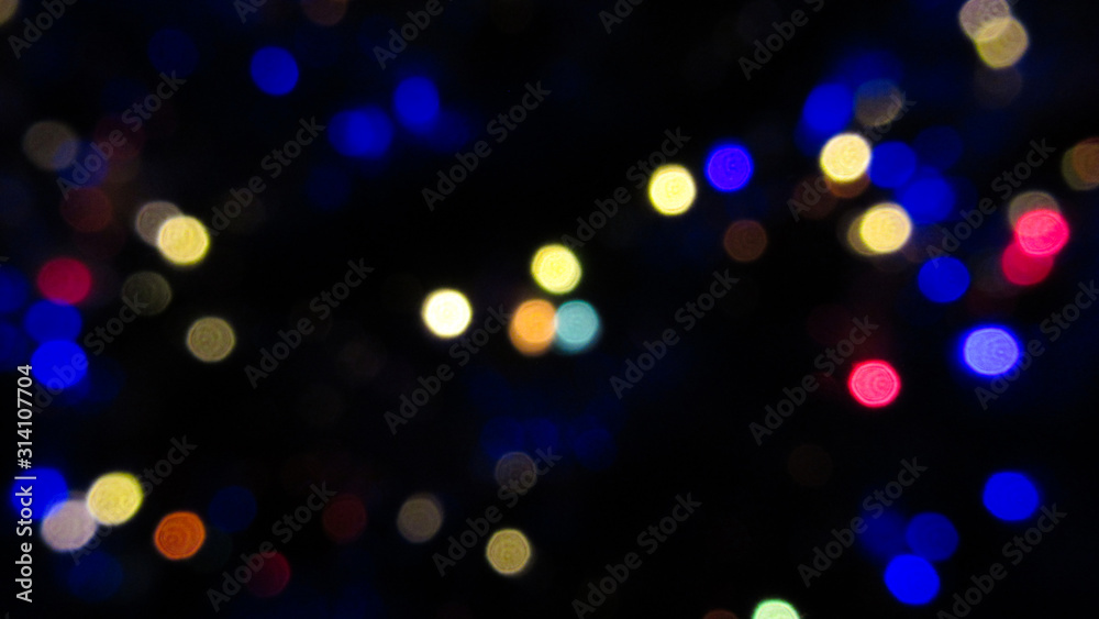 blurred christmas garlands. abstract background