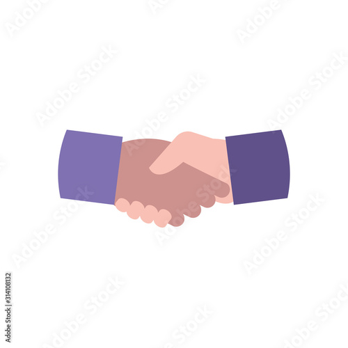 Isolated shake hands vector design