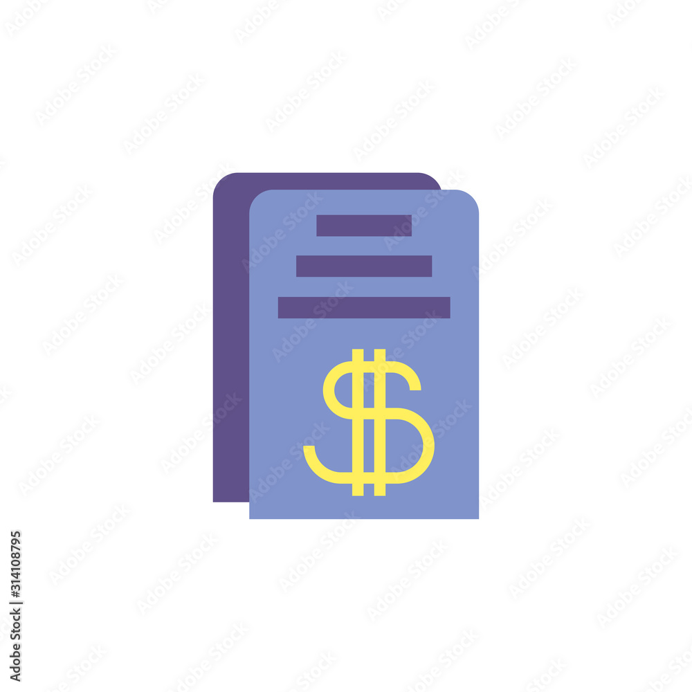 Isolated money document vector design Isolated money document vector design