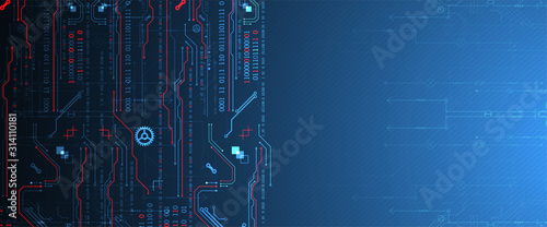Abstract technology concept. Computer code background. Vector illustration