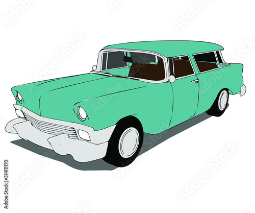 Vintage Station Wagon Car