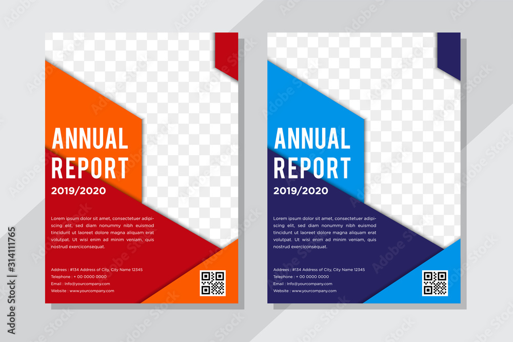 Business Flyer brochure design size A4 template design, creative leaflet, trend cover. annual report concept, place for photo, hexagon shape, flat blue and orange color. Business Flyer brochure design size A4 template design, creative leaflet, trend cover. annual report concept, place for photo, hexagon shape, flat blue and orange color.