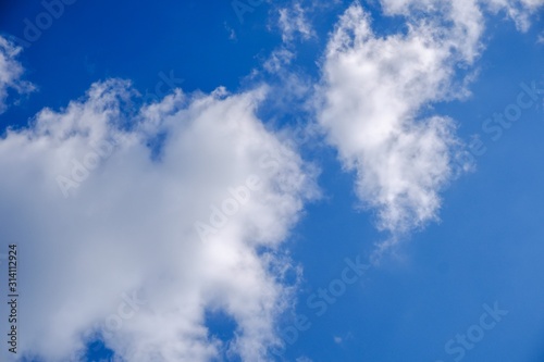 Sky heaven with day blue color for background,  meteorology environment.