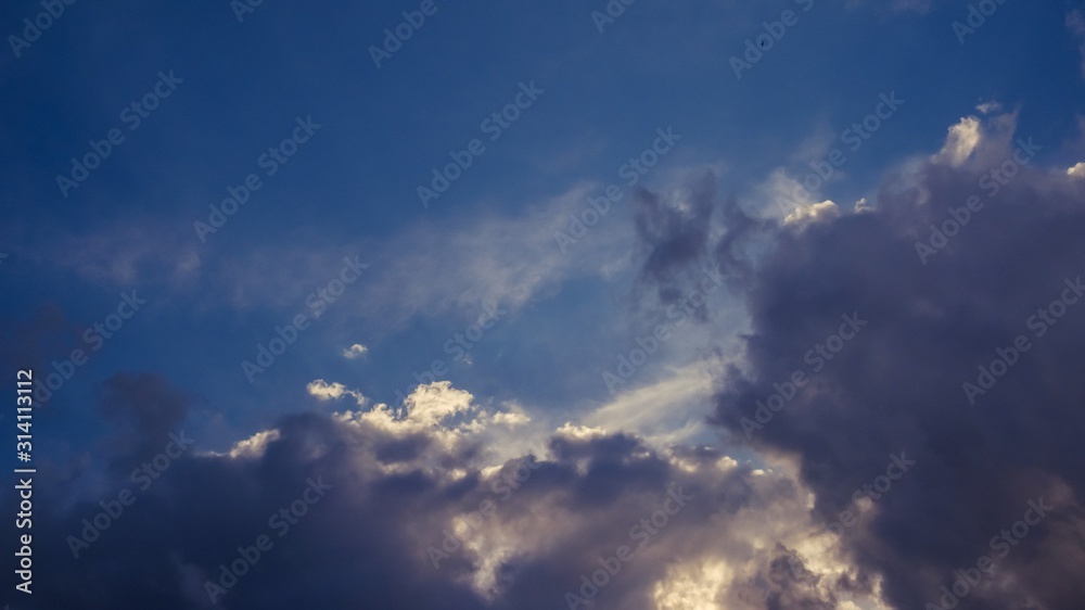 Obraz premium Sky blue day cloudscape nature, air environment.