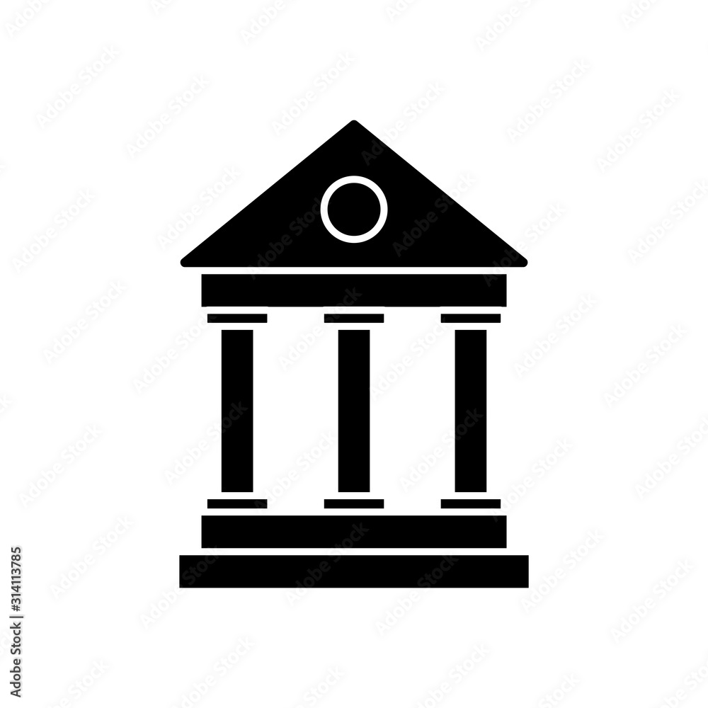 Vector illustration of bank building on white background. business sign Vector illustration of bank building on white background. business sign