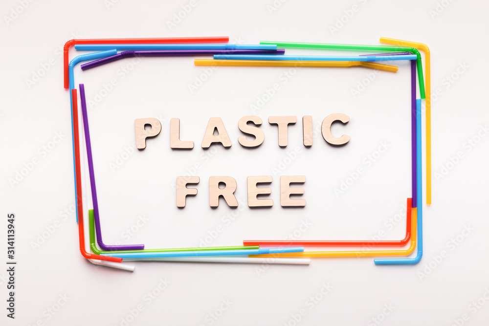 Be plastic free massage inside frame of straws for drink Be plastic free massage inside frame of straws for drink