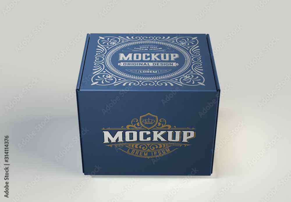 Colored Box Mockup Stock Template | Adobe Stock