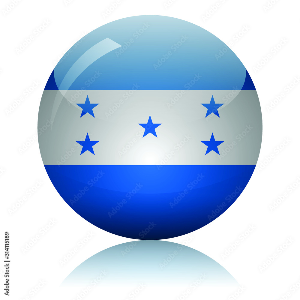 Honduran flag glass icon vector illustration Honduran flag glass icon vector illustration