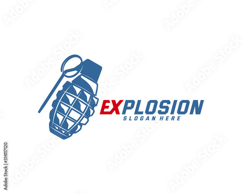 Explosive Weapon logo design vector, Explosive vector, Design Illustration