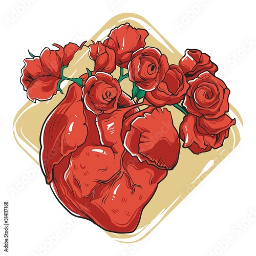 Heart grows roses