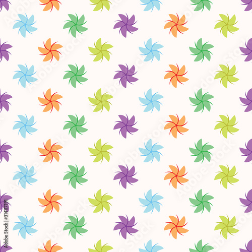 flat flower seamless pattern , cute bright color design.
