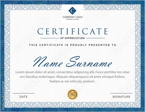 New trendy Creative certificate design