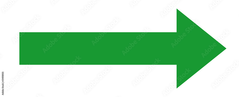 Green arrow to the right / vector, isolated Stock Vector | Adobe Stock