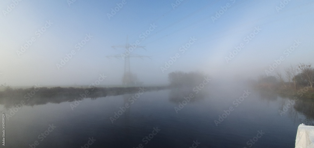 Fototapeta premium fog over river
