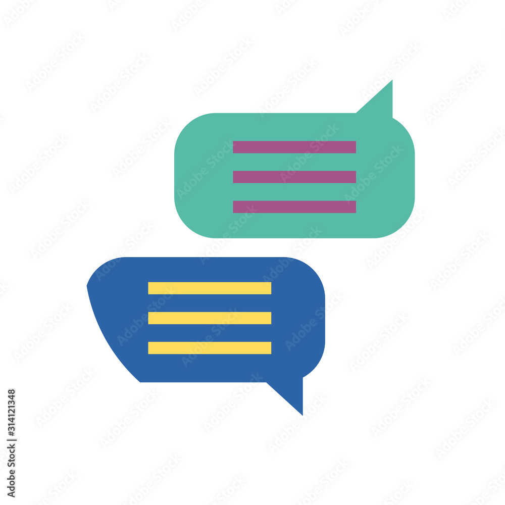 Isolated communication bubbles vector design Isolated communication bubbles vector design
