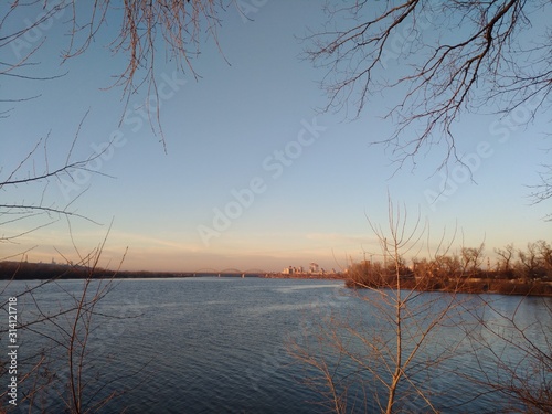 sunset on the river