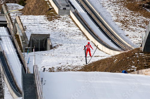 ski jumper while jumping