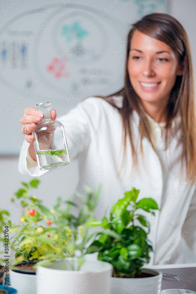 Homeopathy. Homeopath preparing herbal remedies Homeopathy. Homeopath preparing herbal remedies