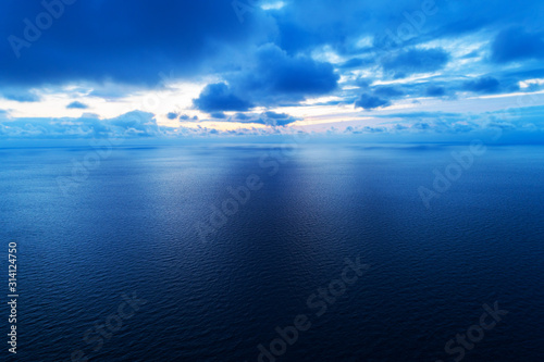 Storm on the sea. Scenic view.