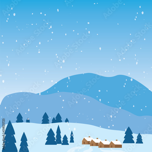 Beautiful winter landscape