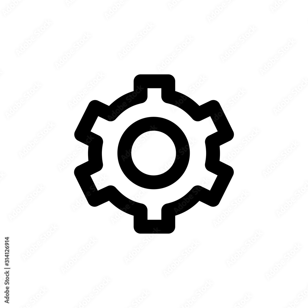 Gear icon. Repair symbol. Settings button. Logo design element Gear icon. Repair symbol. Settings button. Logo design element