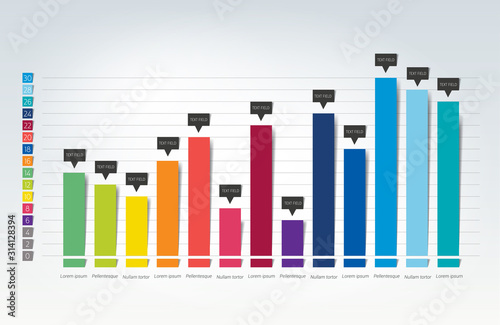 Chart, graph, scheme. Simply color editable. Infographics element. Vector.