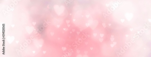 Fotografie, Obraz Abstract pastel background with hearts - concept Mother's Day, Valentine's Day,