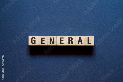 General word concept on cubes