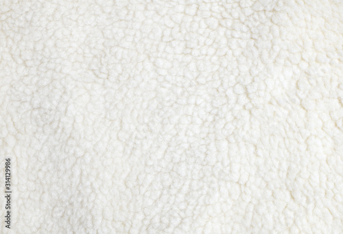 White artificial wool fur