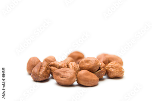Hazelnuts nuts isolated on ...