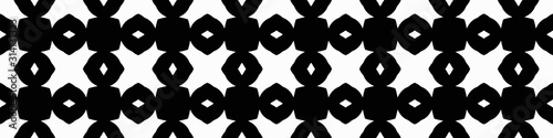 Seamless geometric pattern. Repeating edging of vector elements. Horizontal abstract texture template. Ethnic style. Mosaic decorative element