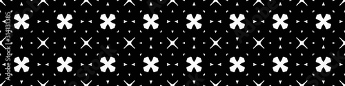 Seamless geometric pattern. Repeating edging of vector elements. Horizontal abstract texture template. Ethnic style. Mosaic decorative element