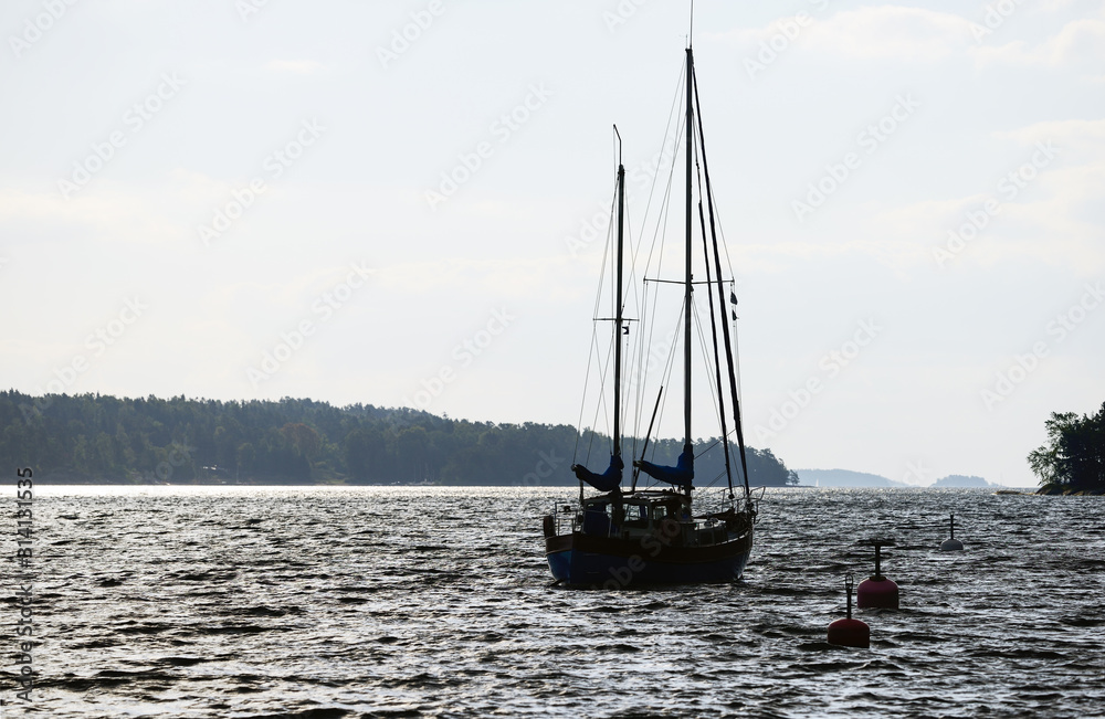sailboat on the sea, sweden, sverige, stockholm, nacka