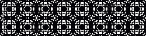 Seamless geometric pattern. Repeating edging of vector elements. Horizontal abstract texture template. Ethnic style. Mosaic decorative element