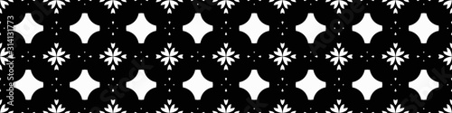 Seamless geometric pattern. Repeating edging of vector elements. Horizontal abstract texture template. Ethnic style. Mosaic decorative element