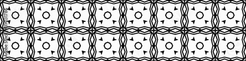 Seamless geometric pattern. Repeating edging of vector elements. Horizontal abstract texture template. Ethnic style. Mosaic decorative element