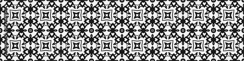Seamless geometric pattern. Repeating edging of vector elements. Horizontal abstract texture template. Ethnic style. Mosaic decorative element