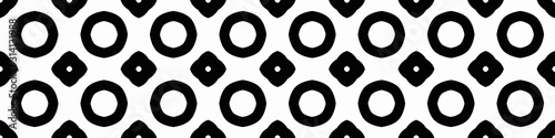 Seamless geometric pattern. Repeating edging of vector elements. Horizontal abstract texture template. Ethnic style. Mosaic decorative element
