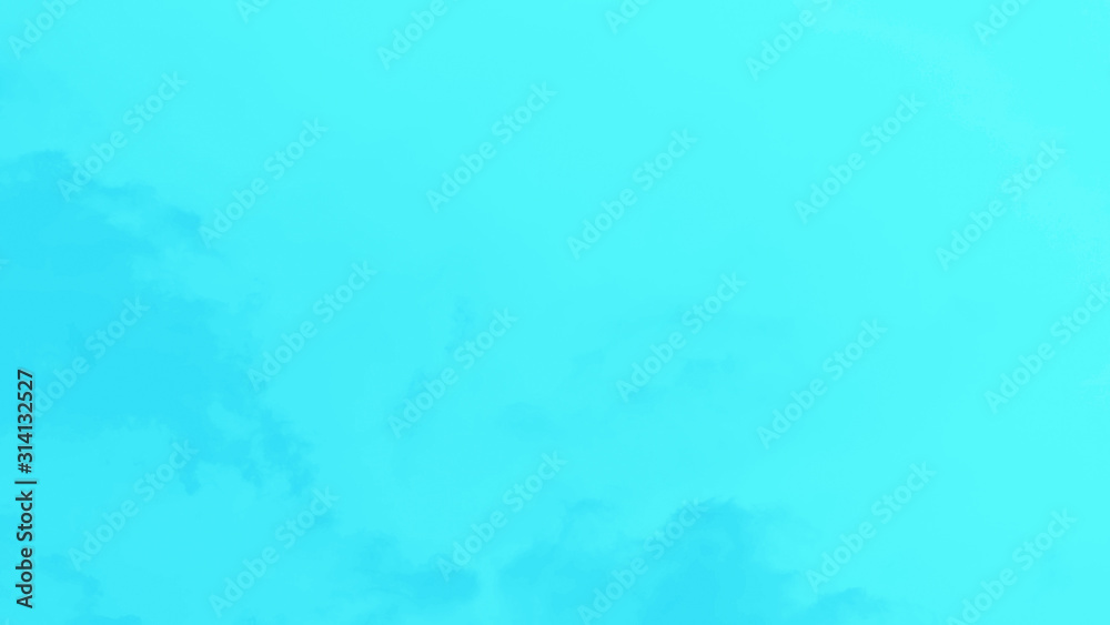 Blue aqua turquoise abstract background with clouds pattern, 16:9 panoramic format