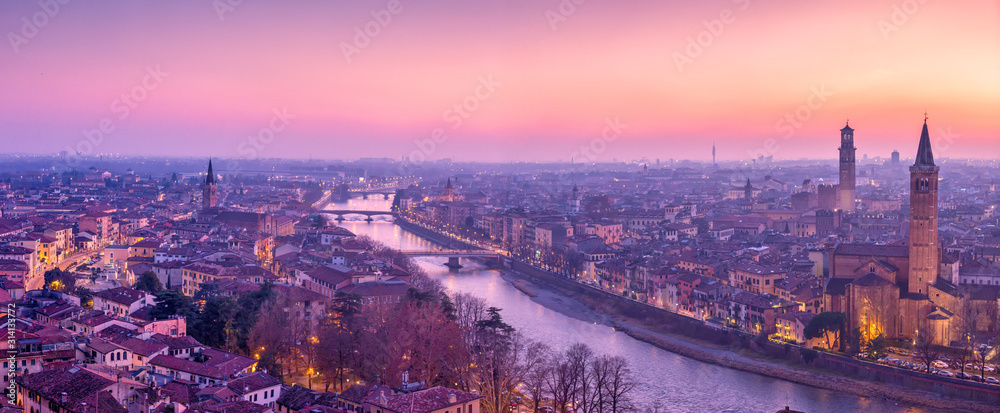 Verona. Image of Verona, Veneto ,Italy during sunset.