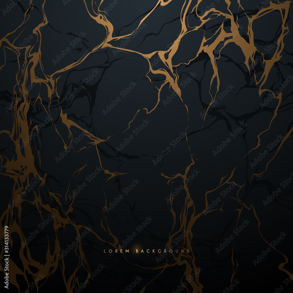 Abstract black and gold marble texture background Stock Vector | Adobe ...