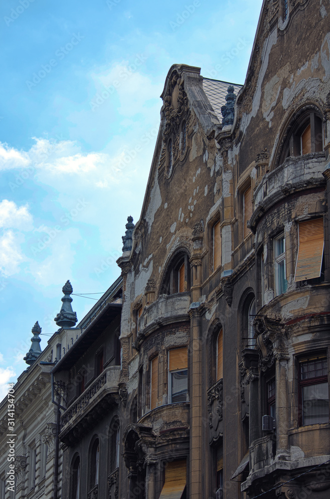 Side view of old buildings in Budapest