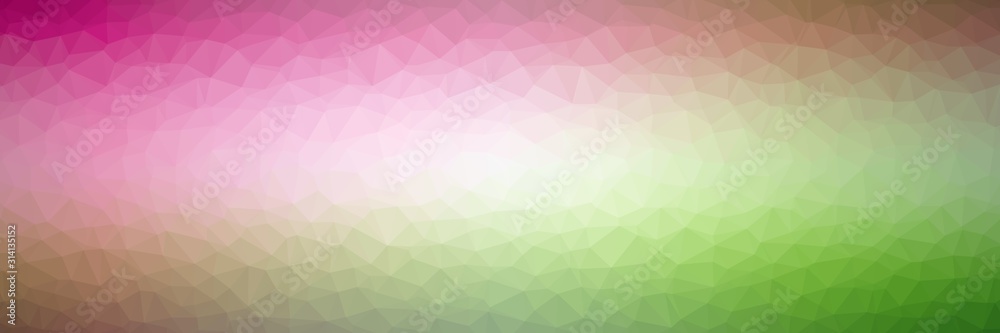 Fototapeta premium Polygonal abstract mosaic background, low poly style. Colors: fern, granny smith apple, forest green, asparagus, green.