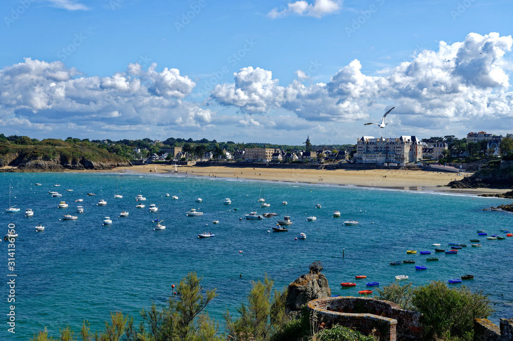 Wunschmotiv: Saint-Lunaire la Plage De Longchamp, Ile-et-Vilaine, Bretagne, France #314136150