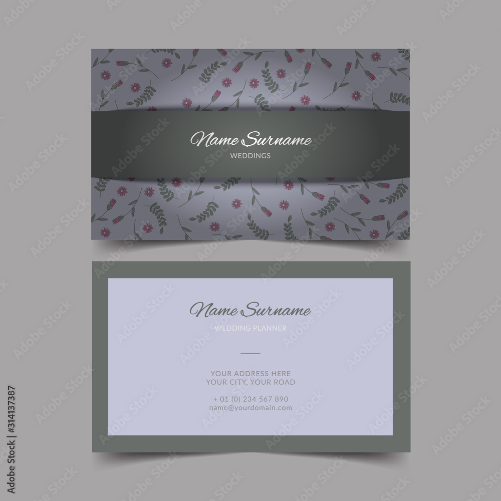 Wedding Planner Business Card Template. Wedding Planner Business Card Template.